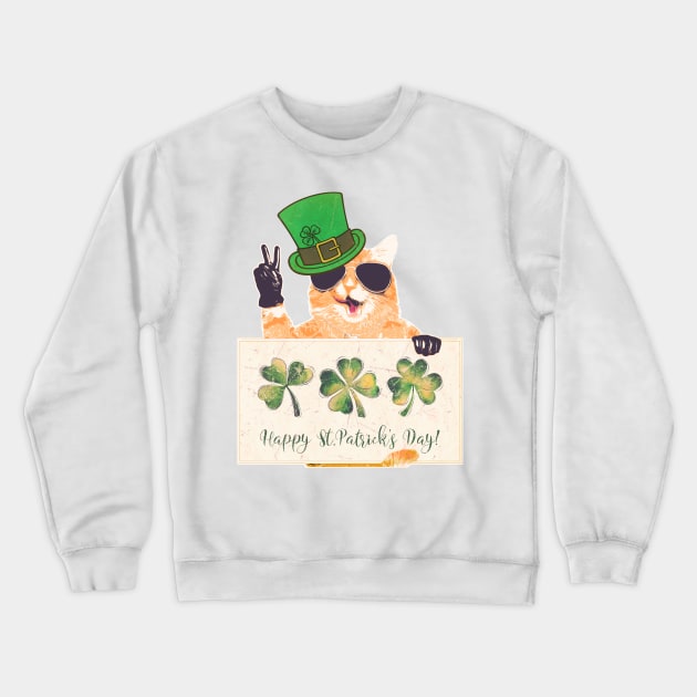 Happy St Patricks Day Crewneck Sweatshirt by Shelie Senpai